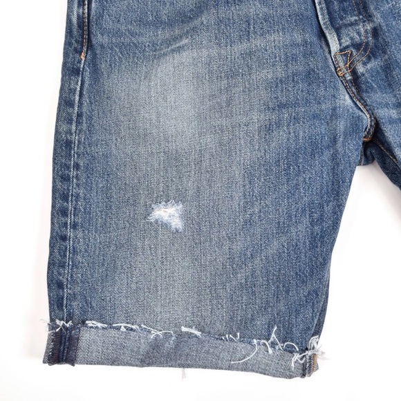 Levi's 501 Button Fly Cutoff Jean Shorts Medium Wash Distressed. - Picture 6 of 7